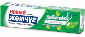 Зубна паста Новий жемчуг Зелене яблуко+відбілювання 100 мл