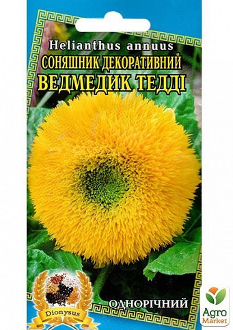 Подсолнух декоративный "Медвежонок Тедди" ТМ "Dionysus" 1.5г