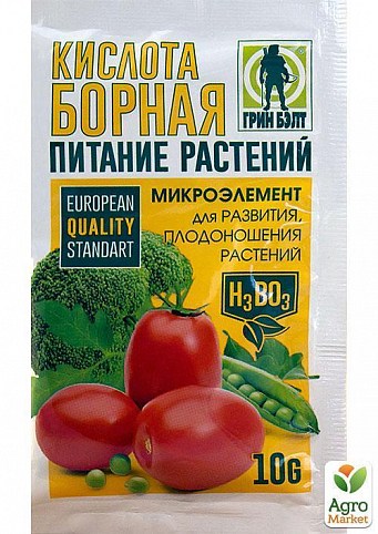 Стимулятор кислота борная "Питание растений" ТМ "Грин бэлт" 10г