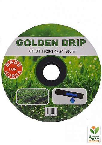 Капельная лента с плоским эмиттером, шаг20 ТМ "GOLDEN DRIP" 500м