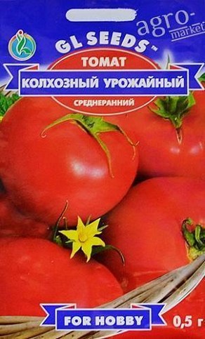 Томат "Колгоспний урожайний" ТМ "GL SEEDS" 0.5г