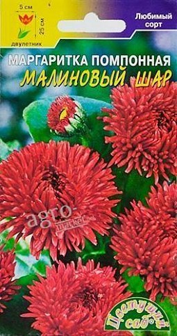 Маргаритка "Малиновий куля" ТМ "Квітучий сад" 0.03г