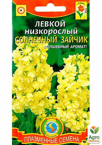 Левкой низькорослий "Сонячний зайчик" ТМ "Плазмові насіння" 0,1г NEW