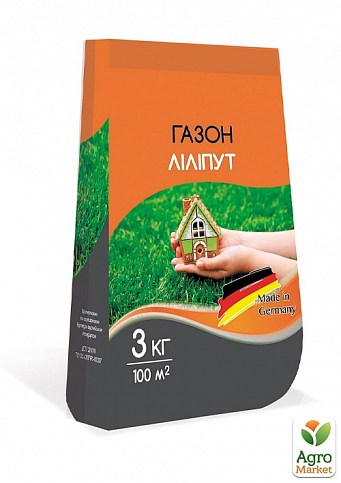 Газонна травосуміш на 100м ² "Ліліпут" ТМ "Сімейний сад" 3кг