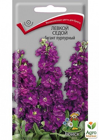 Левкой седой "Гигант пурпурный" ТМ "Поиск" 0.1г