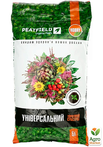 Торф'яний субстрат універсальний ТМ "PEATFIELD" 6л