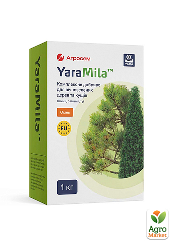 Удобрение для вечнозеленых деревьев и кустов, осень ТМ "YaraMila" 1кг