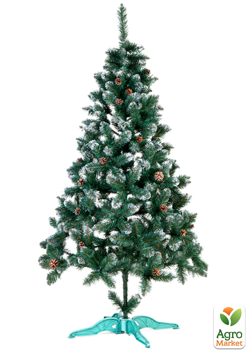 

Новорічна ялинка штучна Королева з шишками висота 180см (пишна, зелена) Святкова красуня!