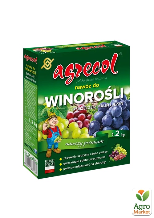 

Удобрение для винограда, малины и смородины 12-10-23 ТМ Agrecol 1.2кг