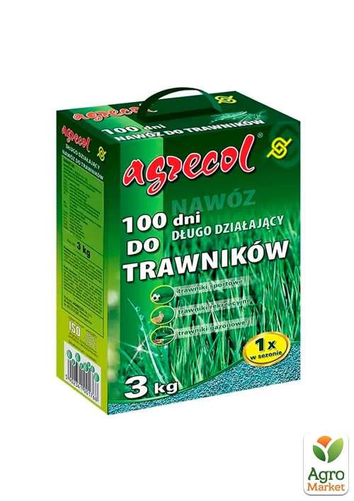 

Добриво тривалої дії для газону (100 днів) 21-5-8 ТМ Agrecol 3кг