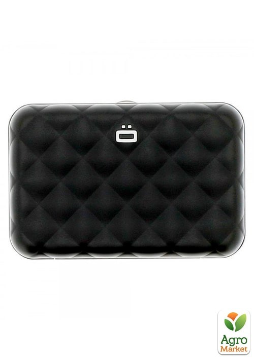 

Кардхолдер OGON Quilted Button на 10 карт, черный (QB_Black)