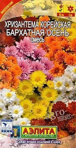 Хризантема корейская "Бархатная осень" смесь ТМ "АЭЛИТА" 0.02г
