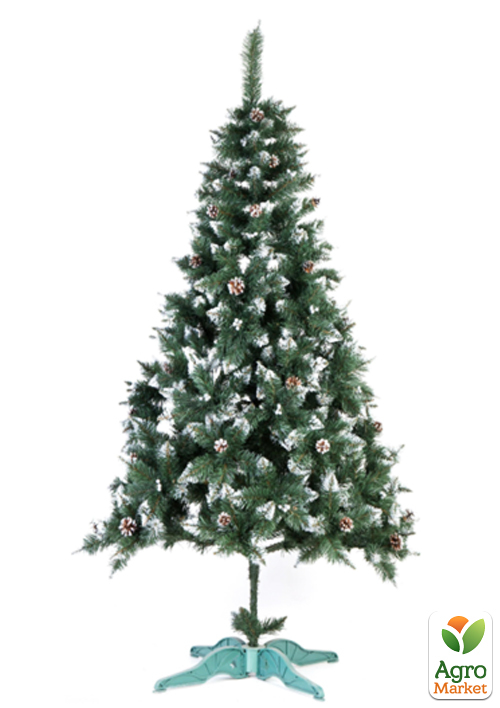 

Новогодняя елка искусственная Рождественская с калиной и шишками серебро высота 180см. Праздничная красавица!