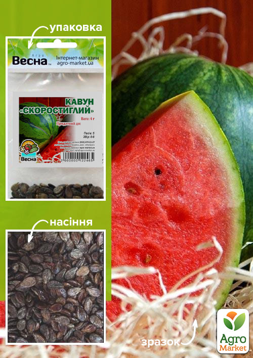 

Арбуз Скороспелый (Зипер) ТМ Весна 4г