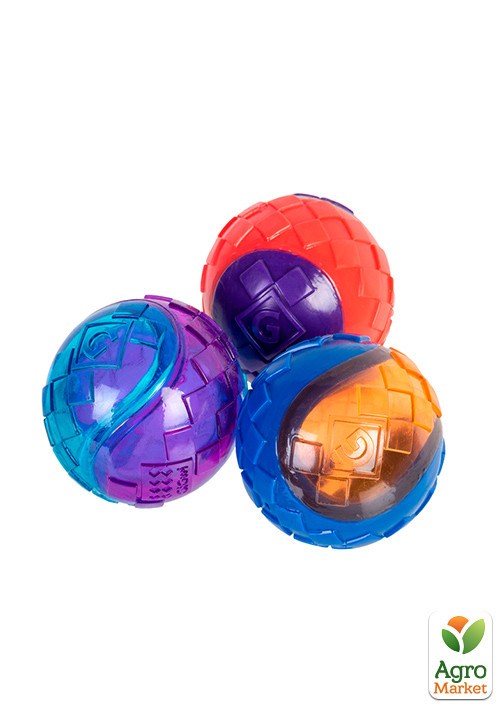 

Игрушка для собак Три мяча с пищалкой GiGwi BALL, резина, 5 см (2323)