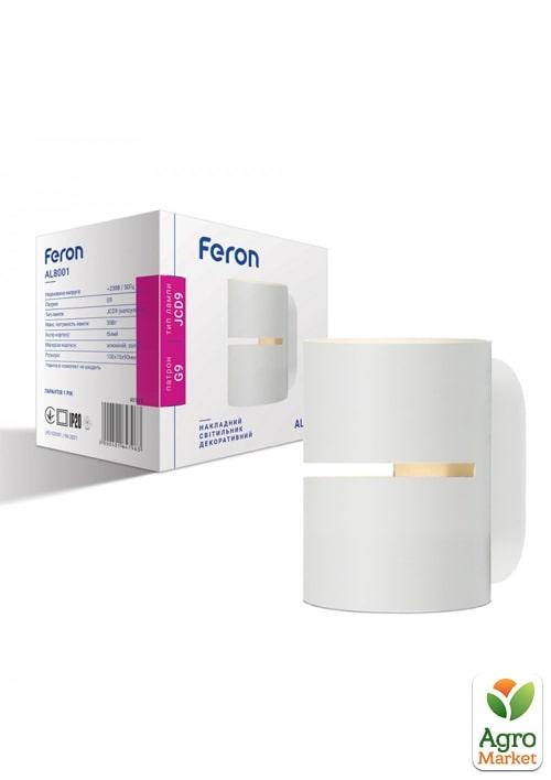 Настенный накладной светильник Feron AL8001 белый (40164)