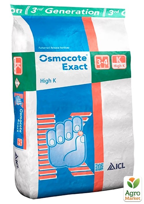 

Удобрение Осмокот Osmocote High K 12+7+19+Te, 3-4м. ТМ ICL 25кг