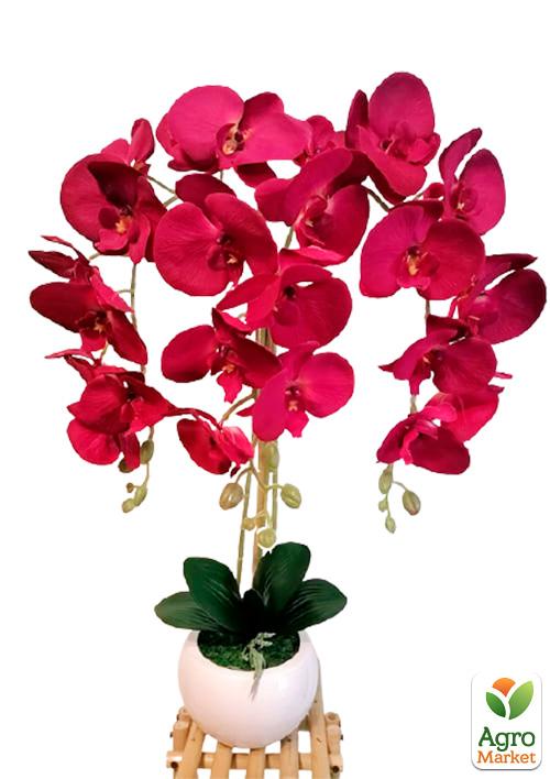 Орхидея королевская винная искусственная 3 веточки (ОВ1825)