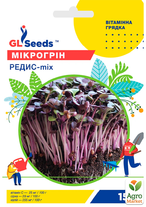 

Микрогрин Редис микс ТМ GL SEEDS 5г