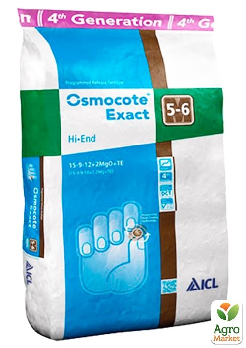 

Удобрение Осмокот Osmocote Hi.End 15+9+12+2MgO+Te, 5-6м. ТМ ICL 25кг