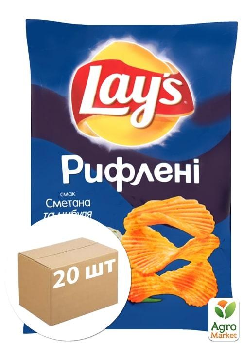 Картофельные чипсы (Сметана и лук) ТМ "Lay`s" 133г упаковка 20шт