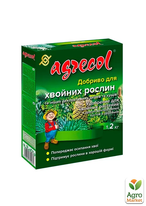 

Добриво для хвойних рослин 14-14-21 ТМ Agrecol 1.2кг