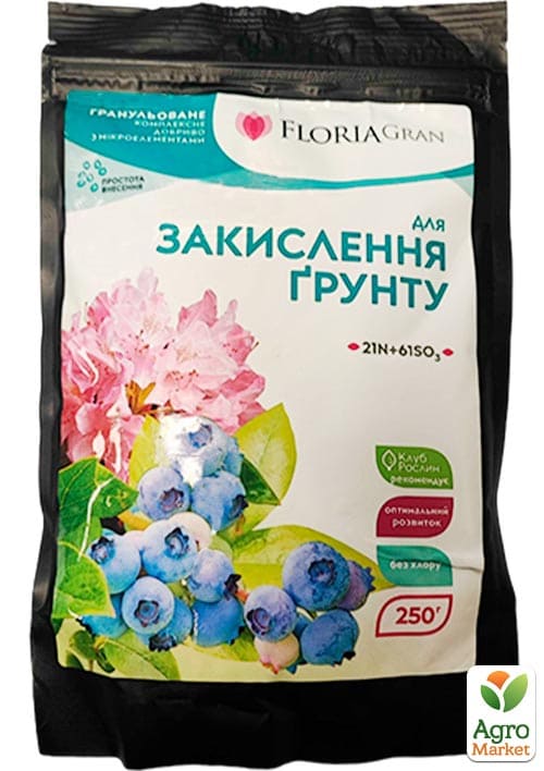 

Минеральное, гранулированное удобрение для закисления почвы Floria Gran ТМ ГТУ 250г