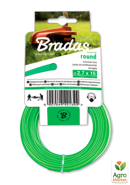 

Ліска для тримера TRIMMER круг 1,6мм х 15м, Bradas ZTO1615K