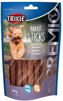 Лакомства 31709 Трикси Лакомство для собак Premio Rabbit Sticks с кроликом   100 г (3170900)1