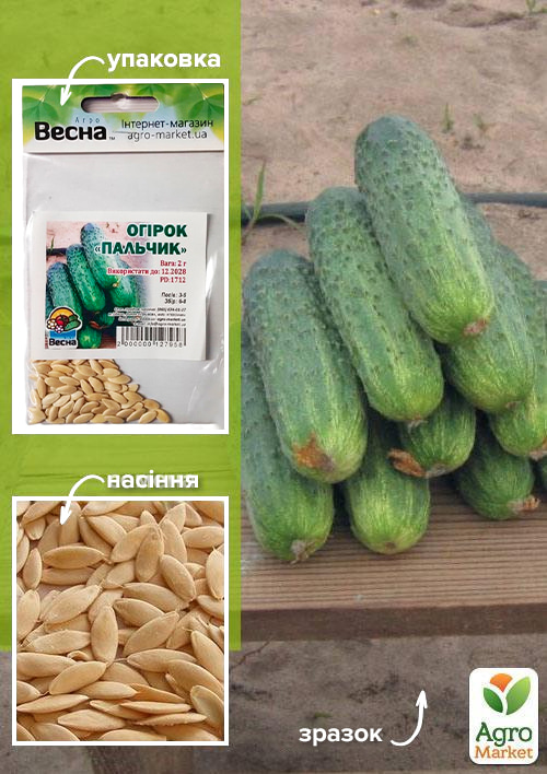 

Огурец Пальчик (Зипер) ТМ Весна 2г