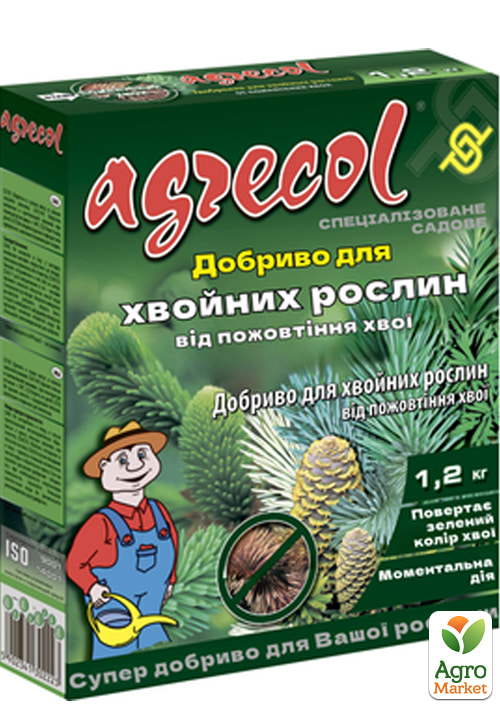 

Удобрение для хвойных от пожелтения хвои 0-0-6 ТМ Agrecol 1.2кг