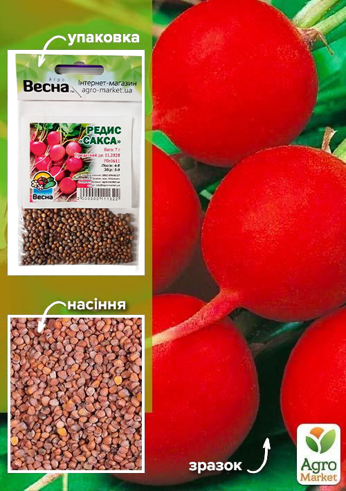 

Редис Сакса (Зипер) ТМ Весна 7г