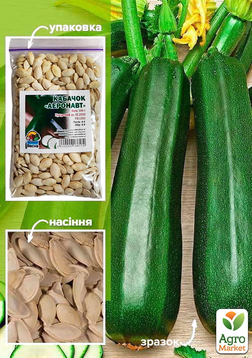 

Кабачок Аеронавт ТМ Весна 100г