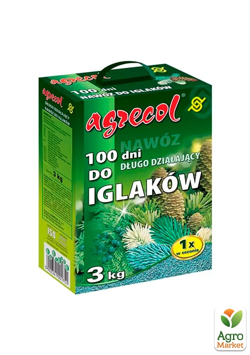 

Добриво тривалої дії для хвої (100 днів) 15-5-20 ТМ Agrecol 3кг