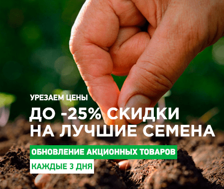 Акция! До -25% скидки на лучшие семена Акция! До -25% скидки на лучшие семена