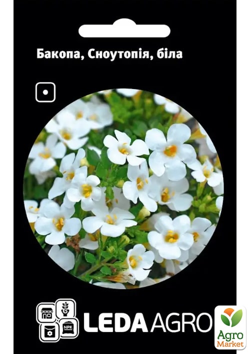

Бакопа Сноутопия белая ТМ Leda Agro 5шт