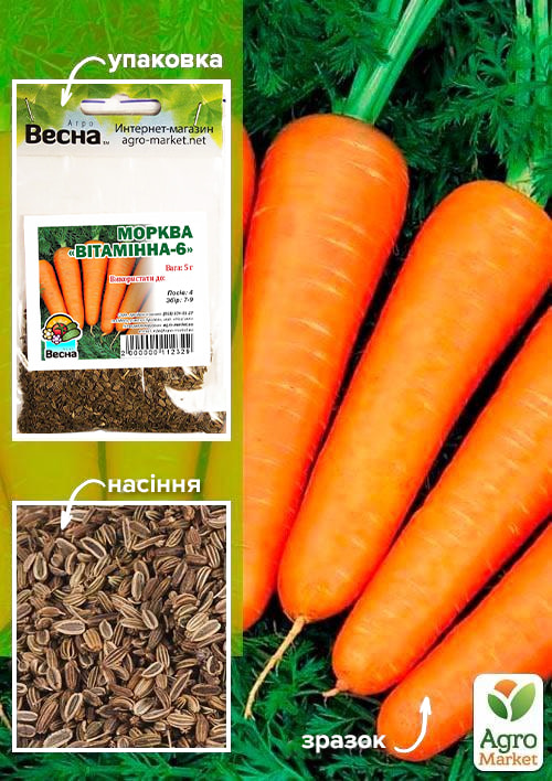 

Морква Вітамінна-6 (Зипер) ТМ Весна 5г