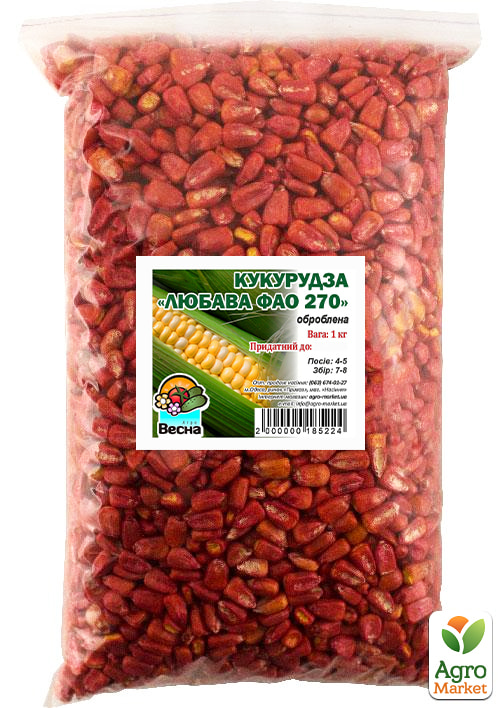 

Кукурудза Любава ФАО 270 оброблена ТМ Весна ЦІНА ЗА 1КГ