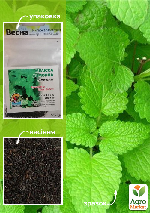 Мелисса лимонная (Зипер) ТМ "Весна" 0.5г