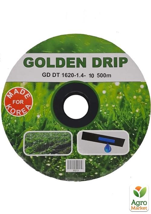 

Капельная лента с плоским эмиттером, шаг10 ТМ GOLDEN DRIP 500м