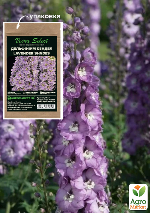 

Дельфініум Кендел Lavender Shades ТМ Vesna Select 5шт