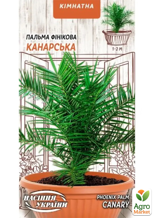 

Пальма фінікова Канарська ТМ Насіння України 2г (2шт)