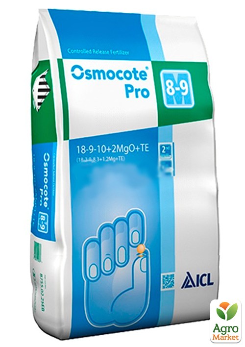 

Удобрение Осмокот Osmocote Pro 19+9+10+2MgO+Te, 8-9м. ТМ ICL 25кг