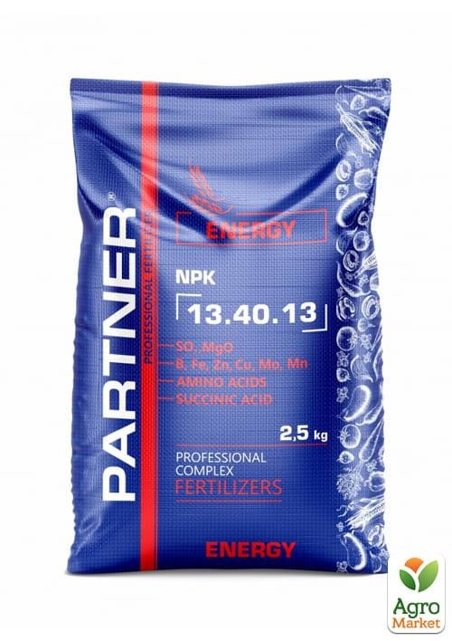

Комплексное Удобрение NPK ENERGY 13.40.13+АМК+МЕ ТМ Partner 2.5 кг