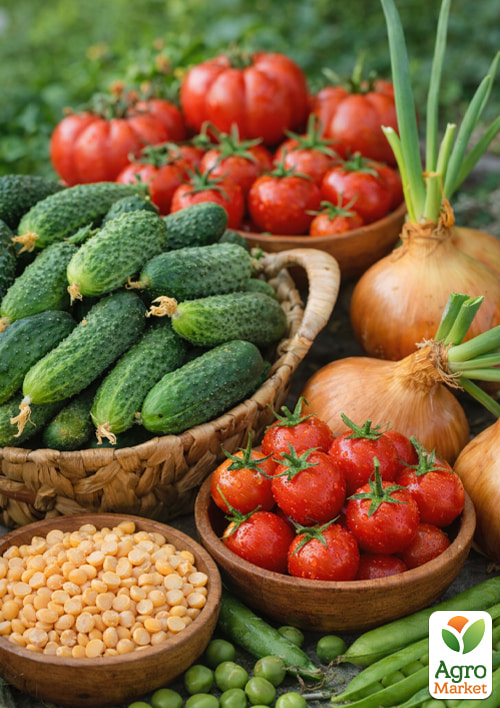 

Комплект насіння овочів на вагу Урожайний город 15уп