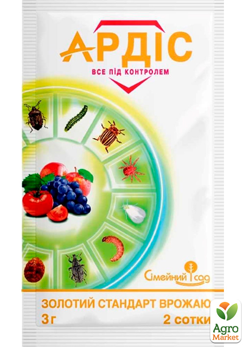 

Інсекто-акарицид від комплексу шкідників Ардіс ТМ Сімейний сад 3г