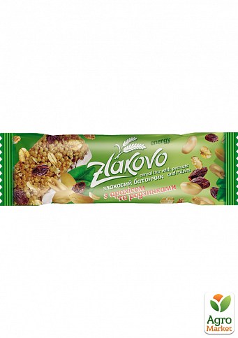 Батончики с арахисом и изюмом (частично глазурированные) ТМ "Zlakovo" 40г