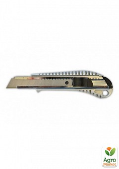 Нож для ремонтных работ уплотненный металлический 18 мм №13-2602