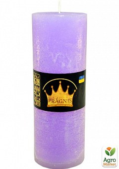 Свічка "Рустик" циліндр (діаметр 7 см * 70 годин) фіолетова2