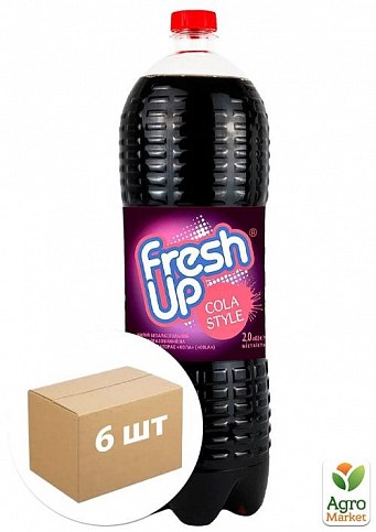 Вода сильногазированная (Кола) ТМ "Fresh Up" 2л упаковка 6 шт